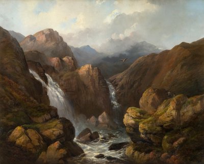 A Scottish Waterfall by Edward Train